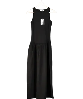 4th & Reckless Black Jersey Drop Waist Dress- Shannon UK 8