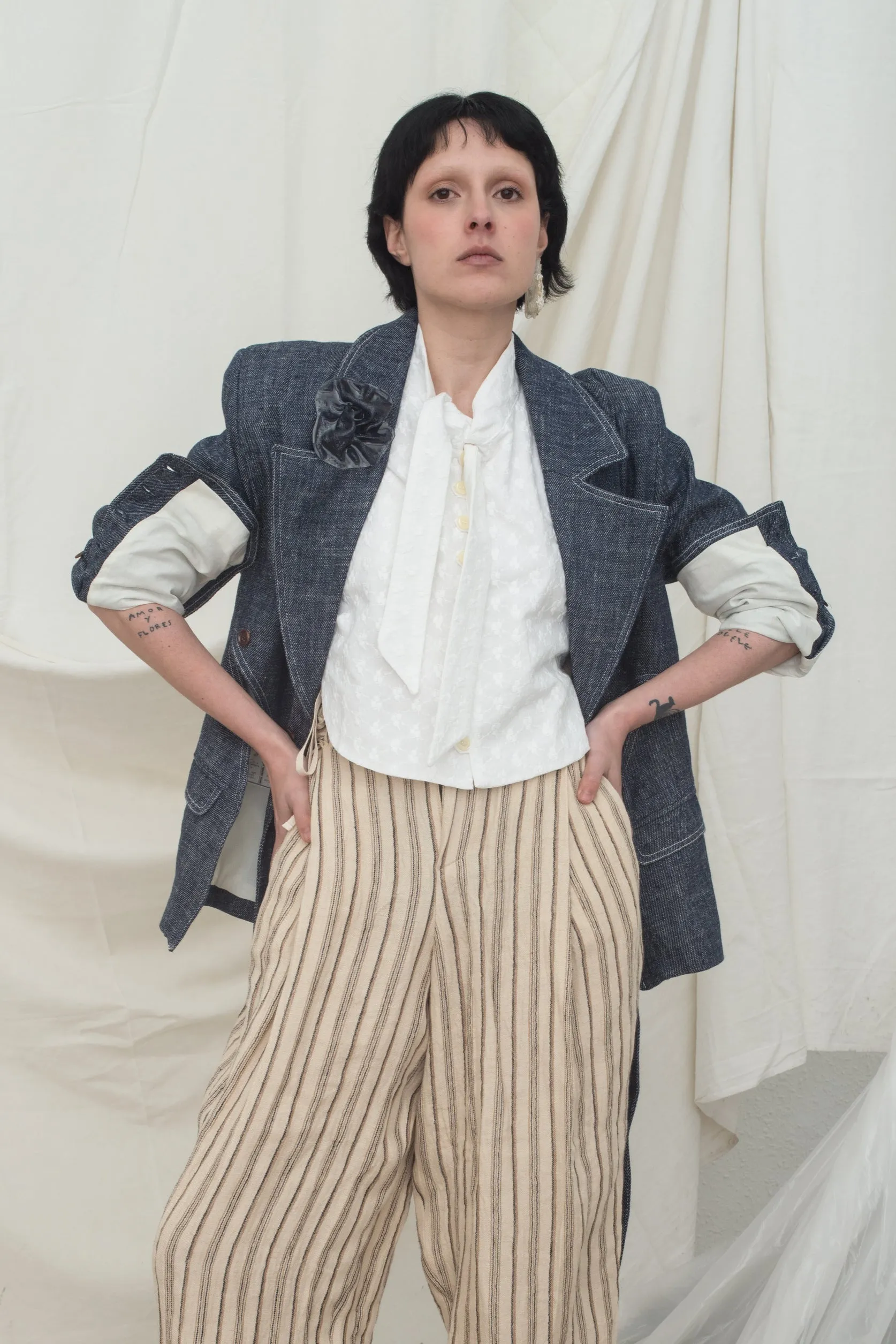 AMA TROUSERS BROWN STRIPES
