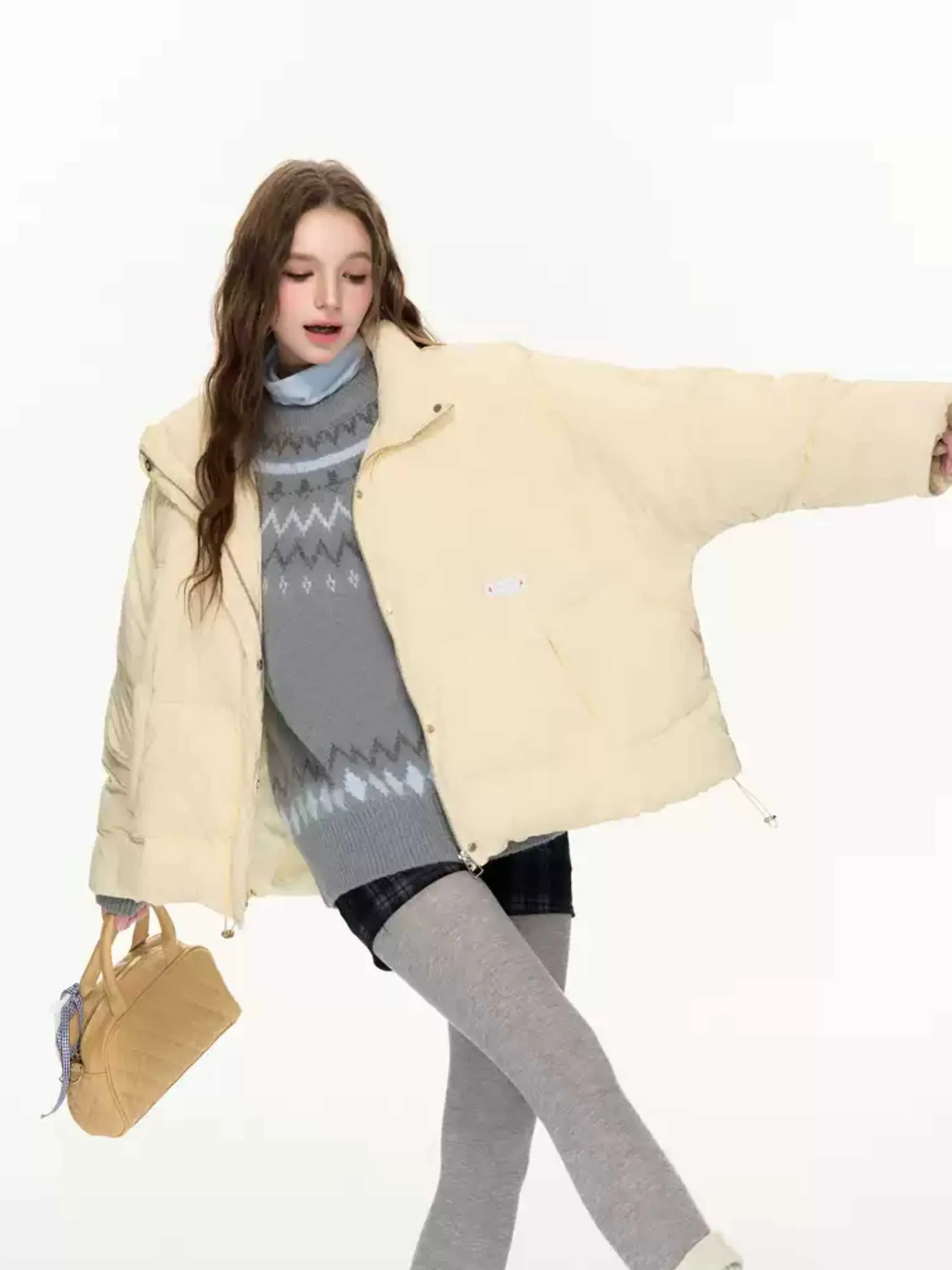 Apricot loose coat【s0000010609】