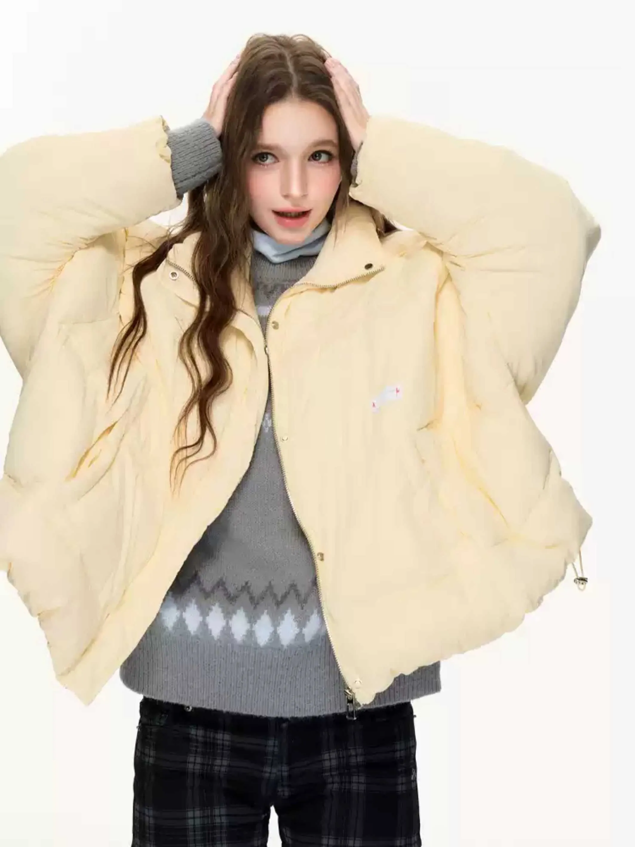 Apricot loose coat【s0000010609】