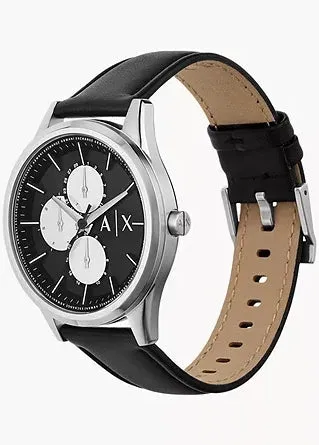 ARMANI EXCHANGE DANTE BLACK DIAL CASE LEATHER BAND AX1872