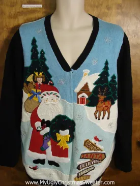 Best 2sided Santa Ugly Christmas Sweater