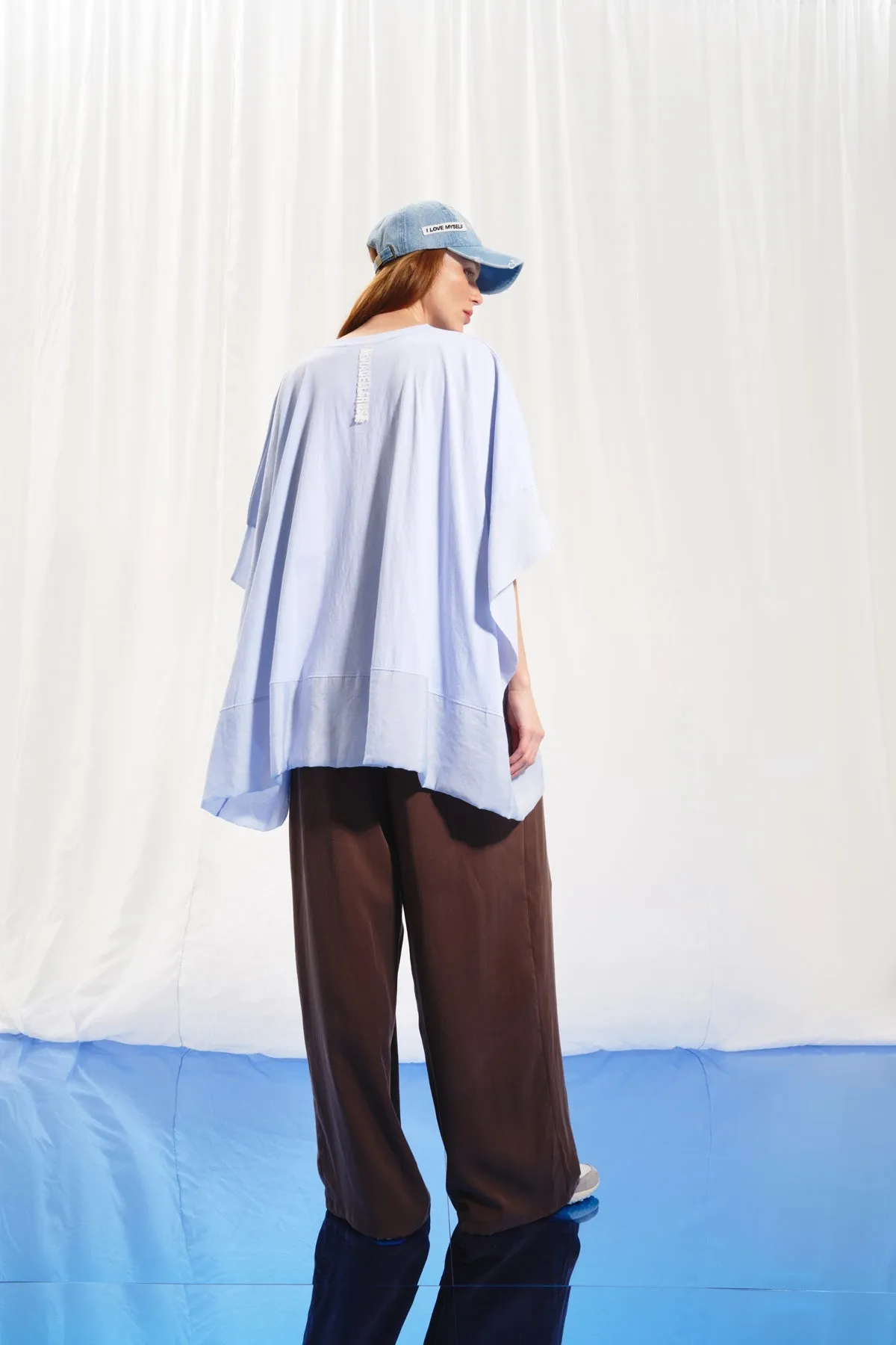 Brown Pleated Wide-leg Trousers 17207