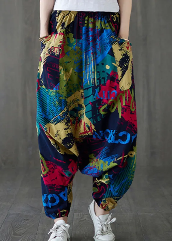 Casual Red Print Tie Waist Wide Leg Pants LY7572
