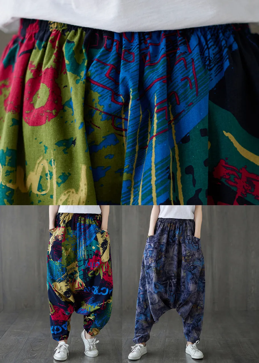 Casual Red Print Tie Waist Wide Leg Pants LY7572
