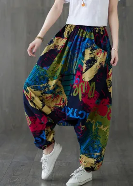 Casual Red Print Tie Waist Wide Leg Pants LY7572