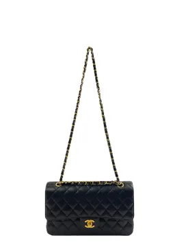 Chanel Black Caviar Leather Medium Double Flap Handbag (Gold Hardware)