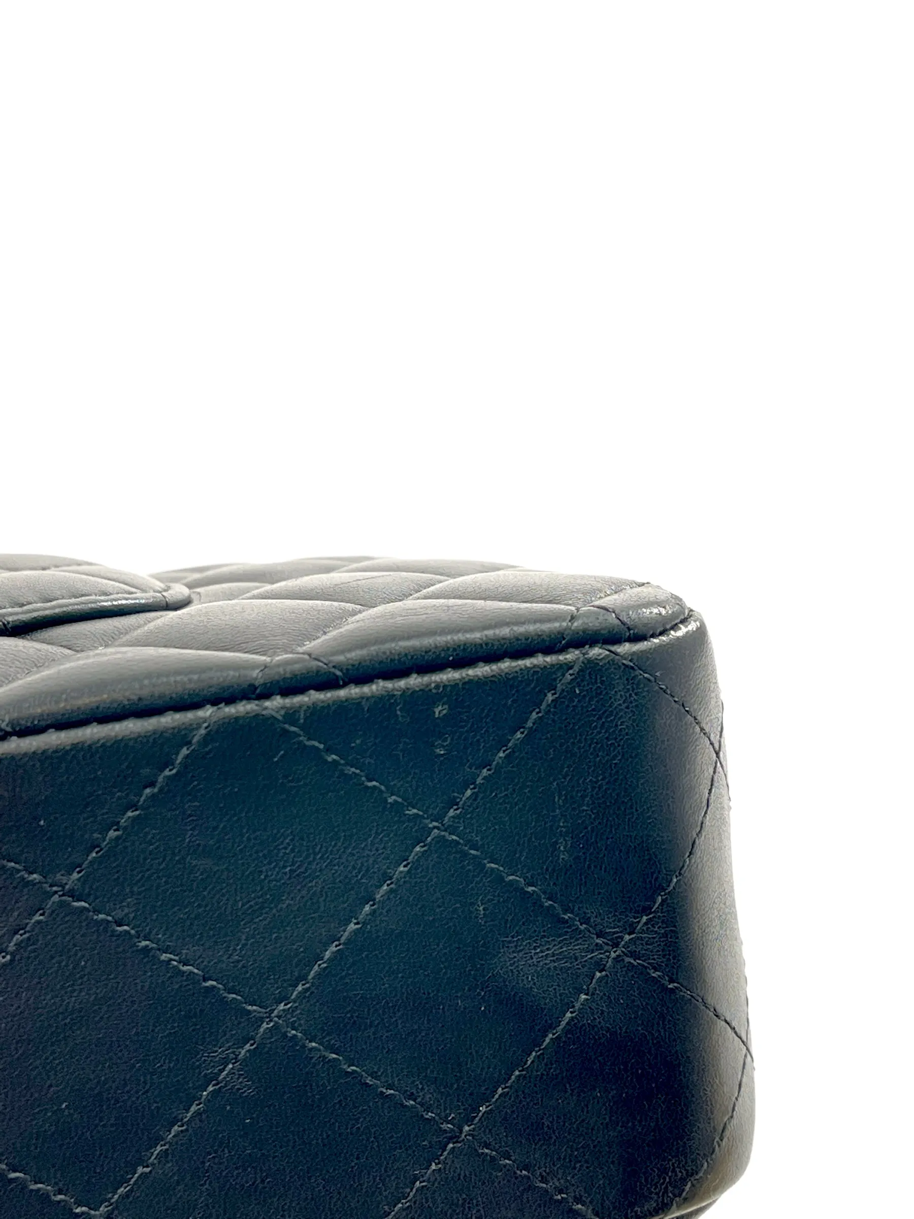 Chanel Black Lambskin Leather Medium Double Flap (Gold Hardware)