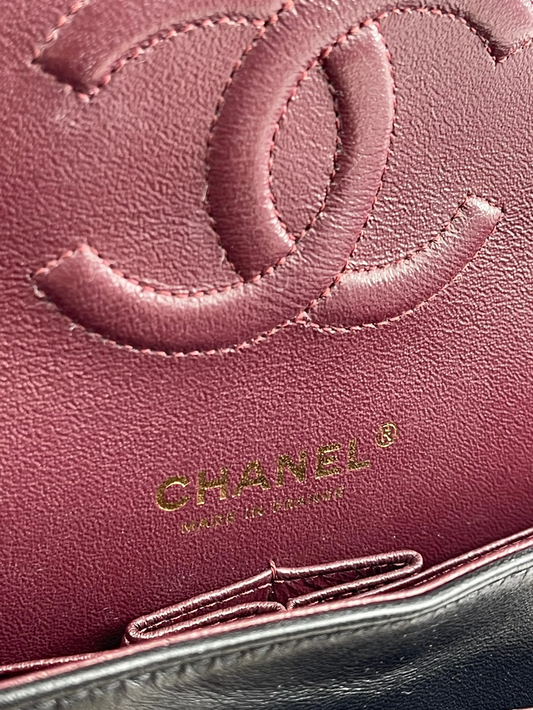 Chanel Black Lambskin Leather Medium Double Flap (Gold Hardware)