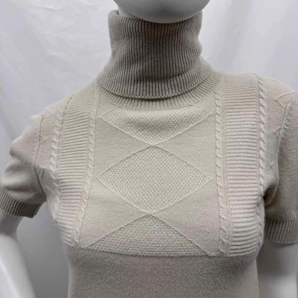 Chanel Short Sleeve Turtleneck Sweater