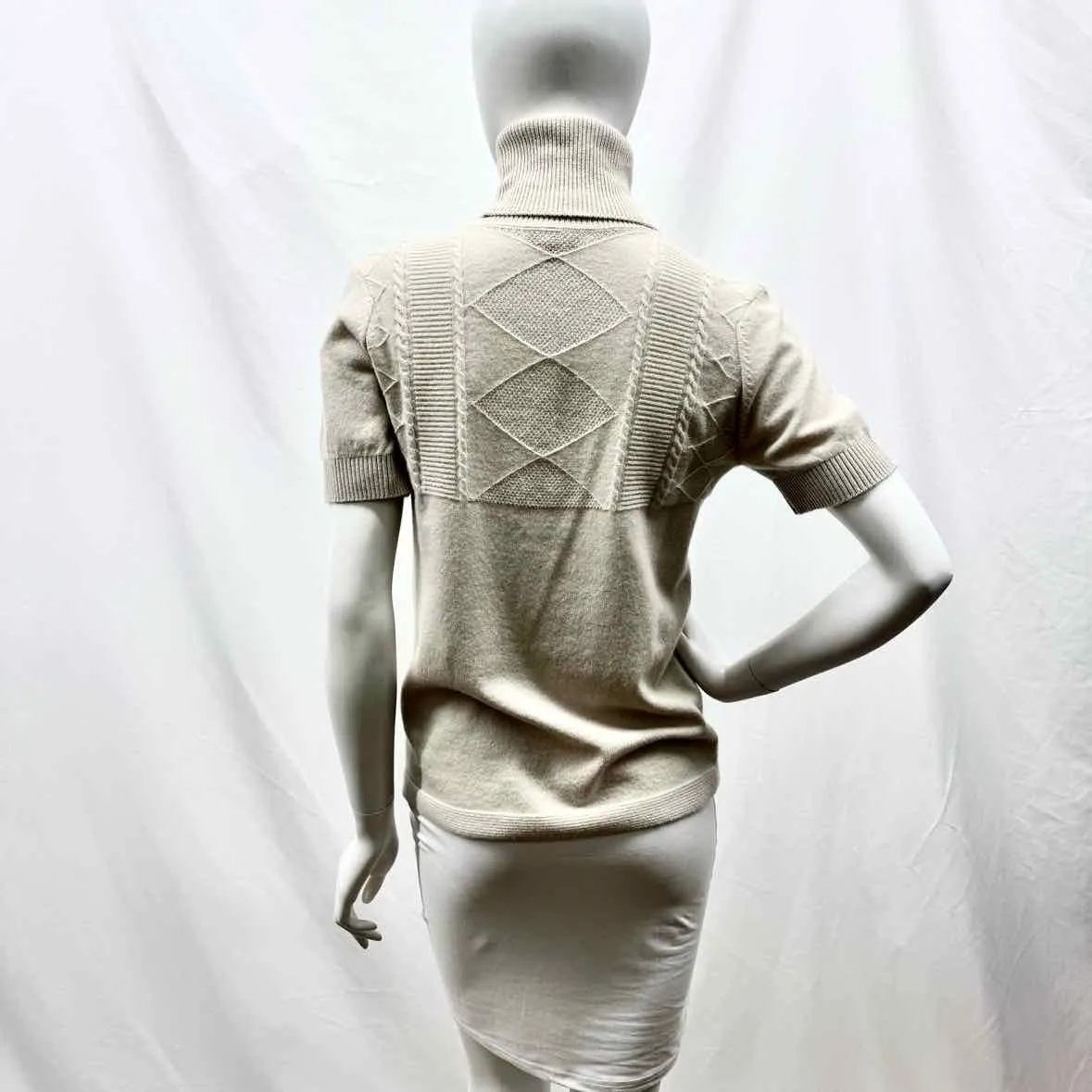Chanel Short Sleeve Turtleneck Sweater