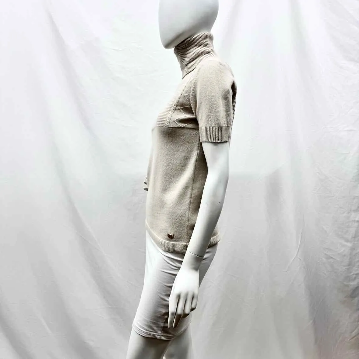 Chanel Short Sleeve Turtleneck Sweater