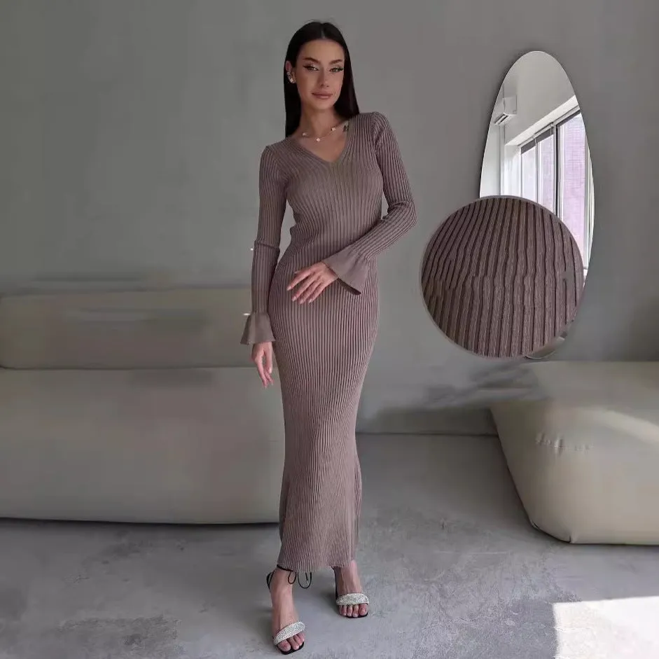 Corina Knitted Winter Maxi Dress
