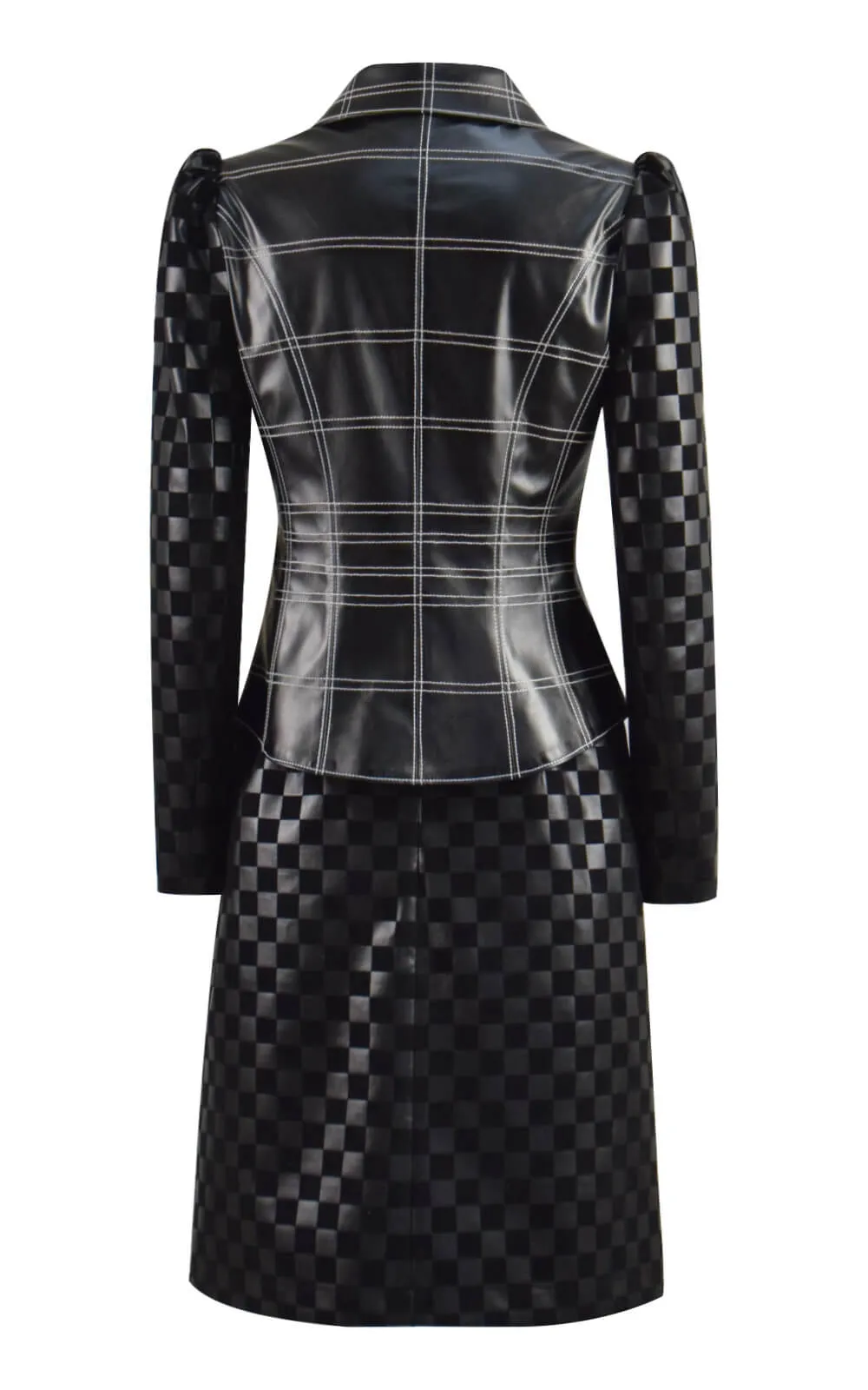 Cruella de Vil Cruella 2021 Costumes Outfits Emma Stone Leather Jacket Skirt Suit
