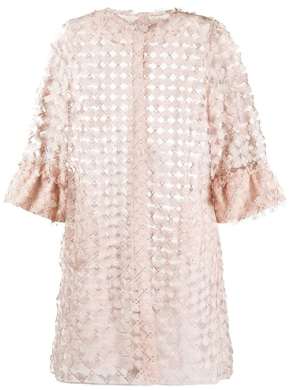 D.Exterior Embroidered Lace Tulle Coat 50655 5NUDON