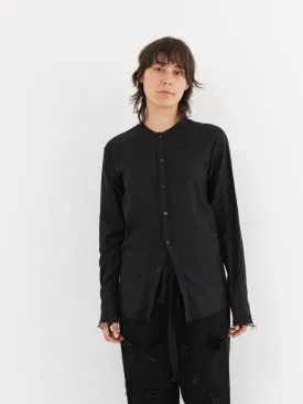 Elena Dawson No Collar Shirt in Black