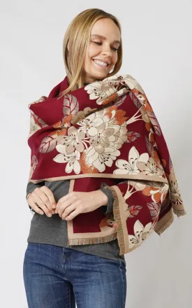 EPS10896 FLORAL PATTERN SHAWL SCARF