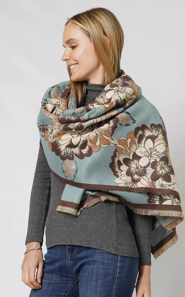 EPS10896 FLORAL PATTERN SHAWL SCARF