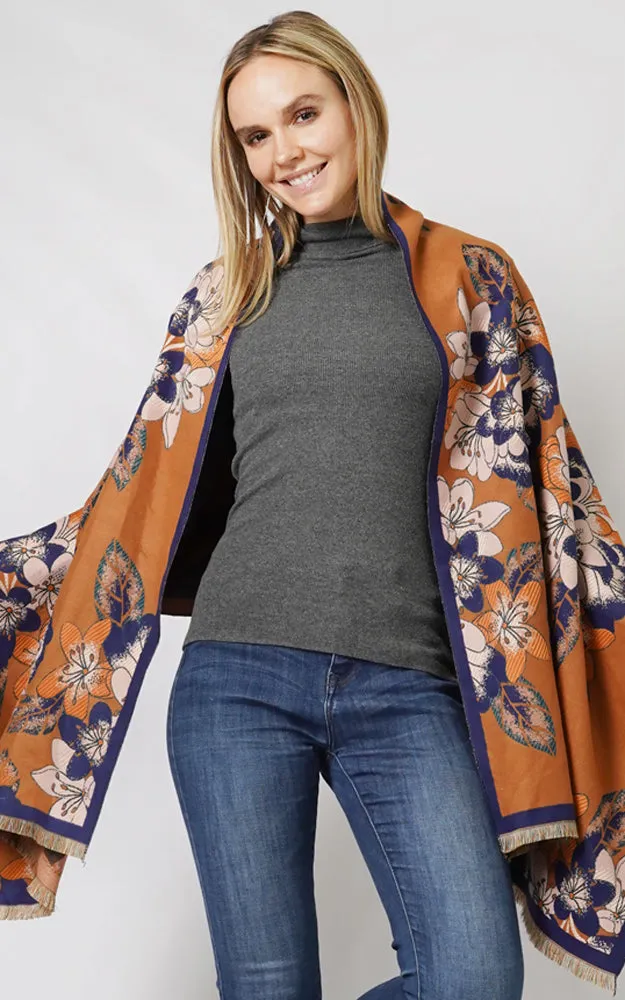EPS10896 FLORAL PATTERN SHAWL SCARF