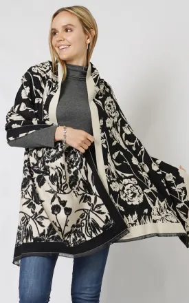 EPS10901 FLORAL PATTERN SHAWL SCARF