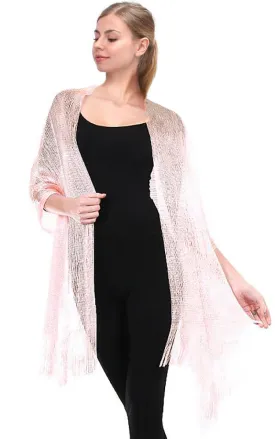 EV147 / 50058 Rose Gold Solid Party Shawl