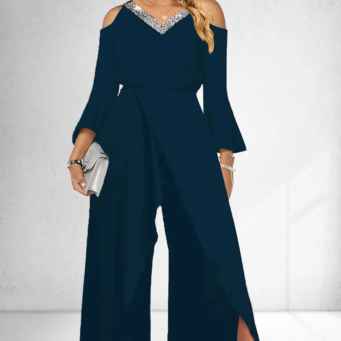 Fashion Elegant Wide-Leg Pants Jumpsuits