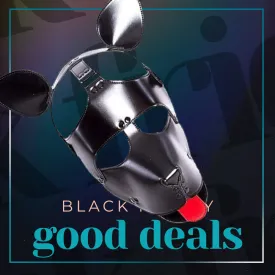 Fetish Petplay Leather Dog Mask