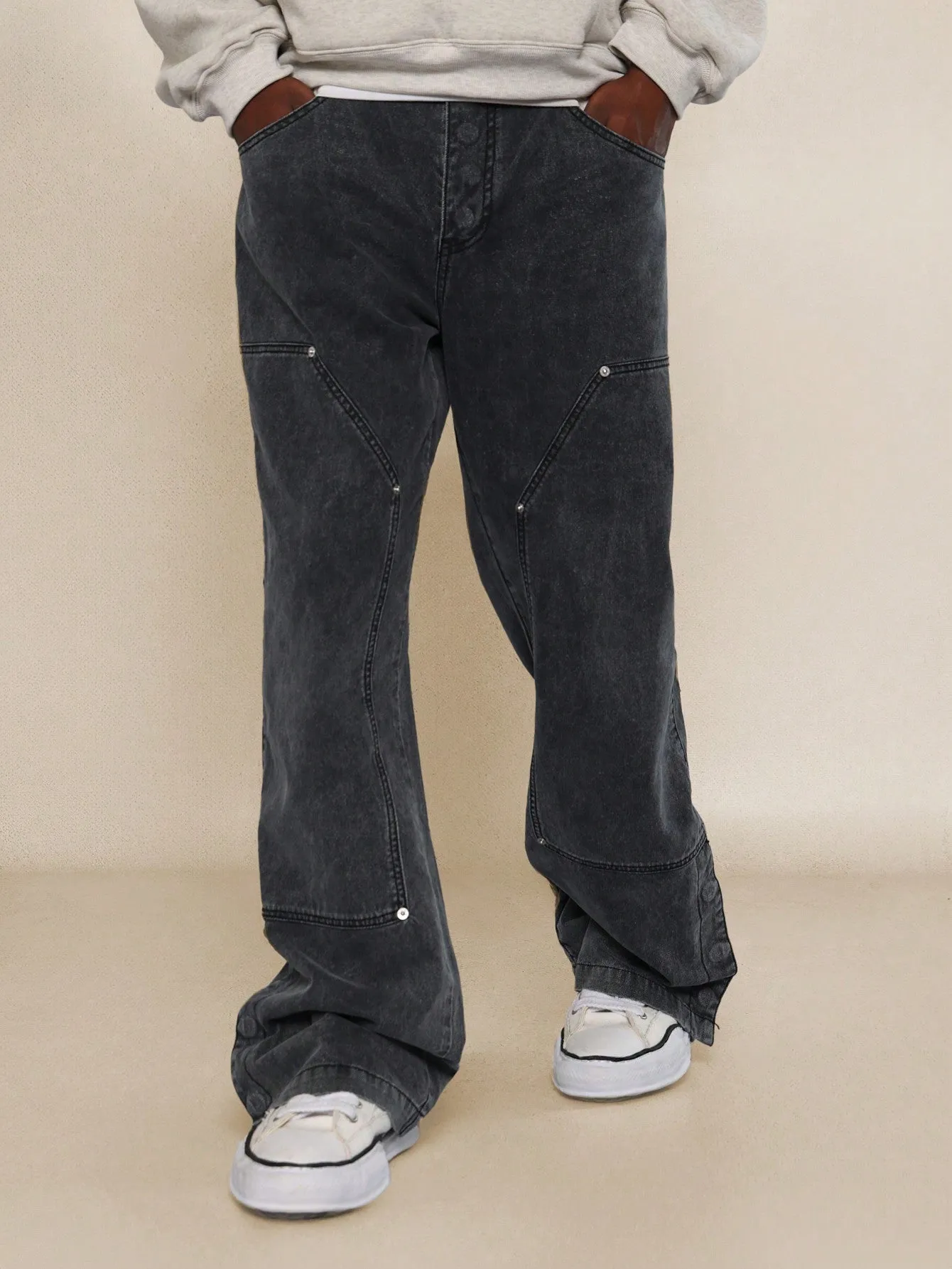 Flare Fit Twill Carpenter Pant