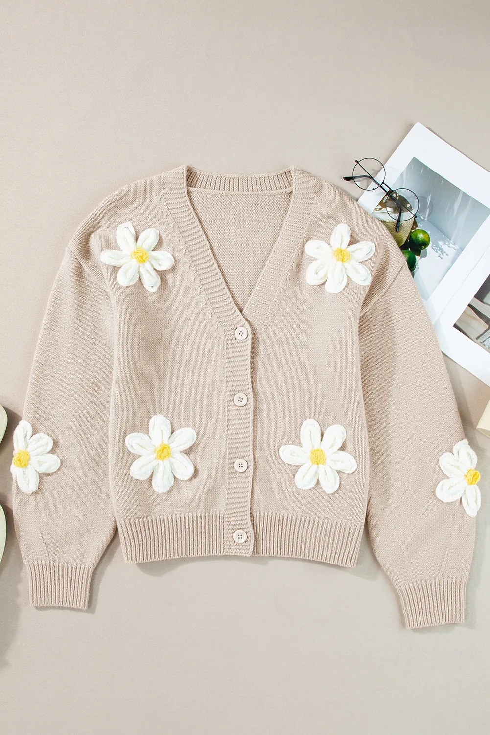 Floral Buttoned Front Cardigan