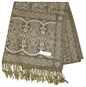 Hand Made Pashmina Shawl Scarf in Brown