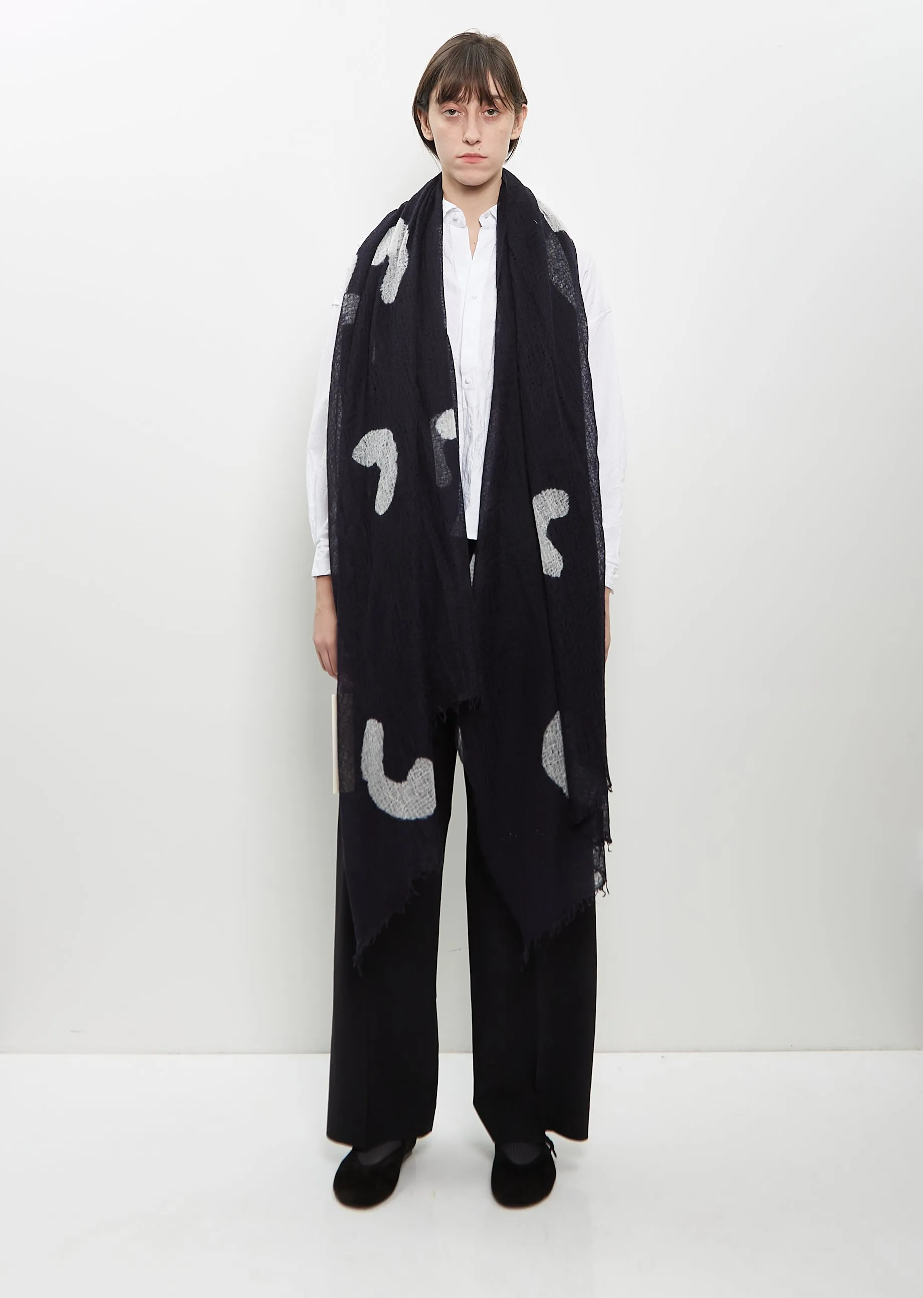 Hand Woven Cashmere Shawl — Black