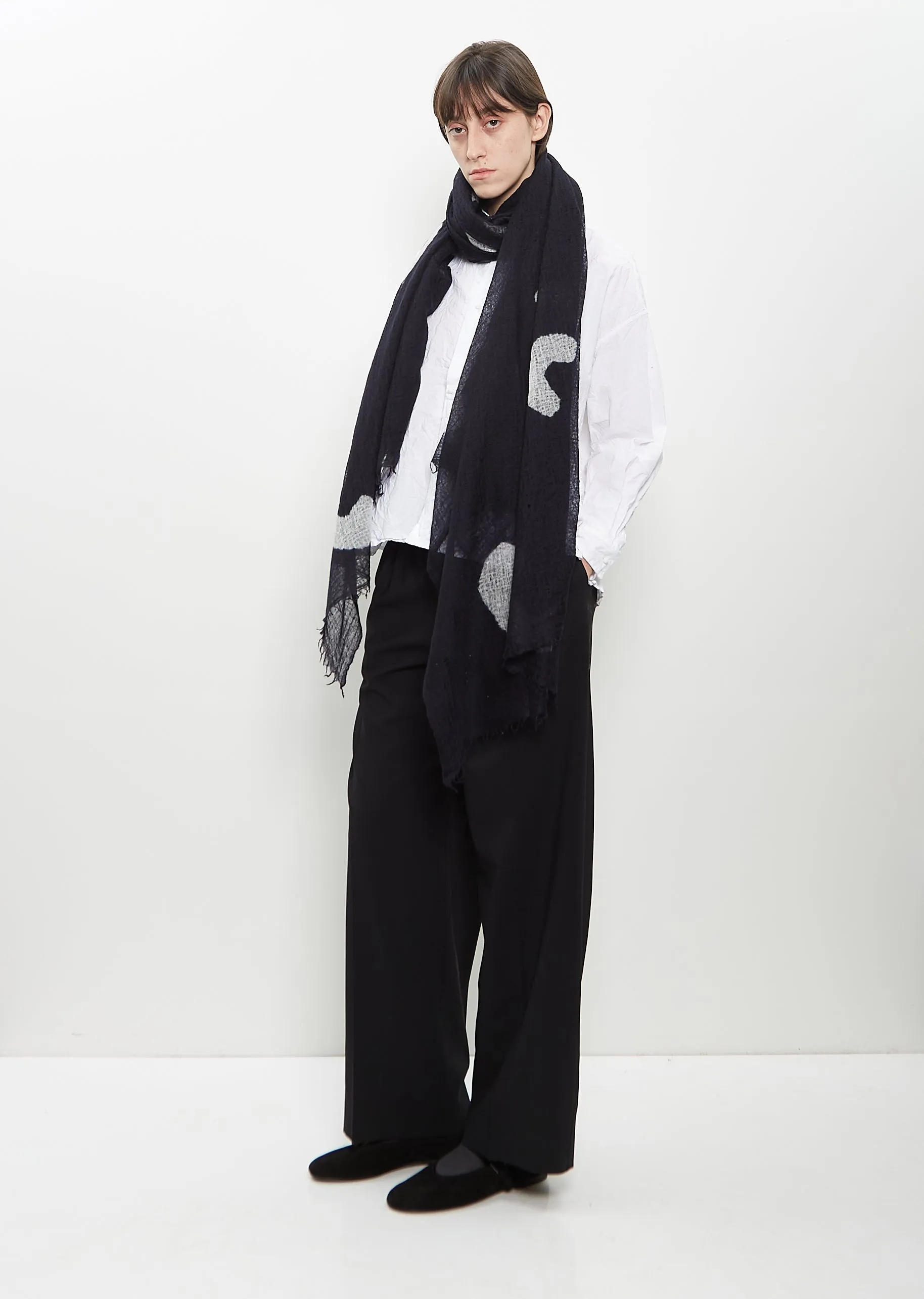 Hand Woven Cashmere Shawl — Black