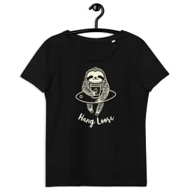 Hang loose coffee sloth Women's fitted eco tee