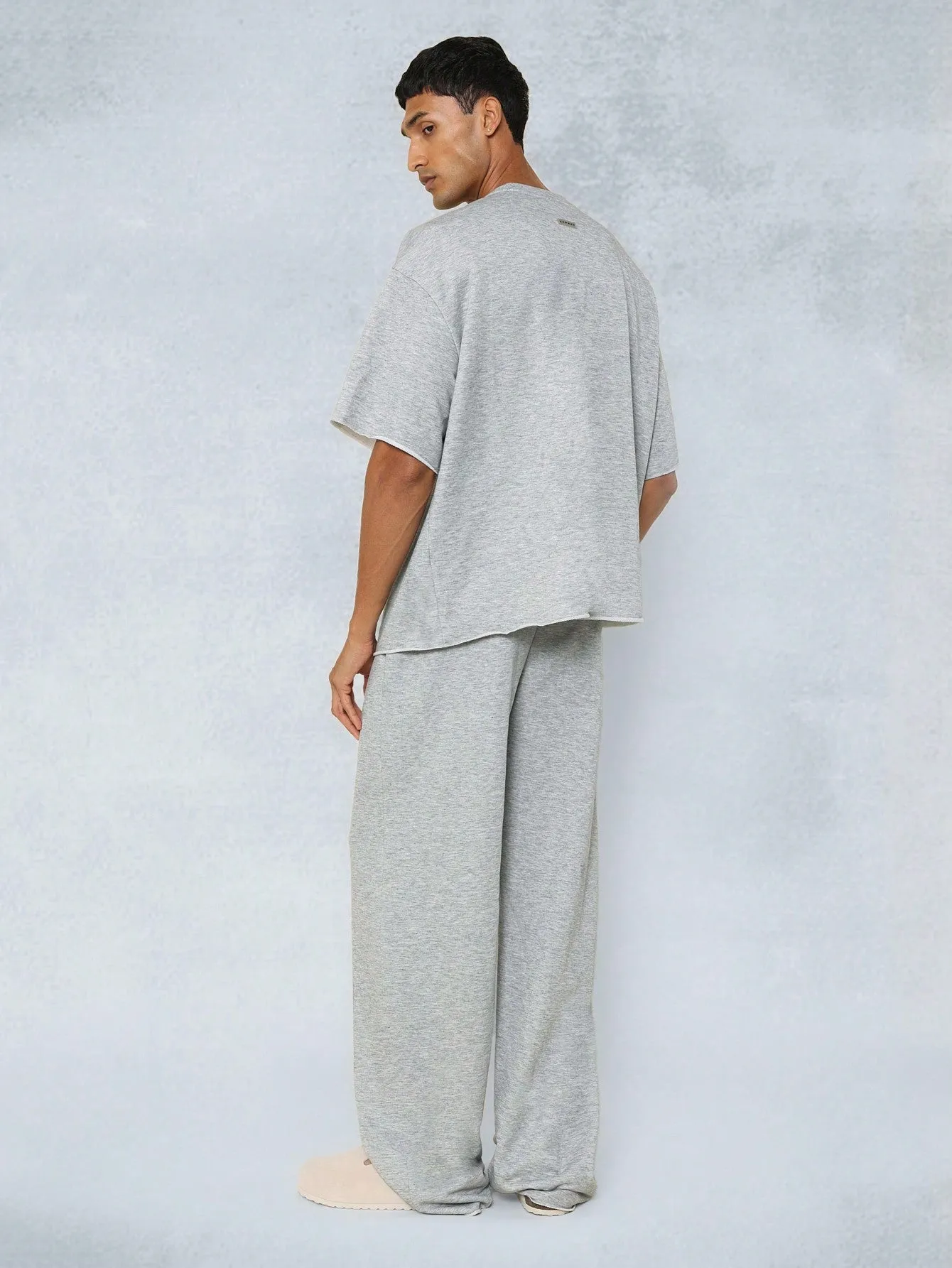 Heavyweight Raw Edge Tee And Drop Crotch Jogger 2 Piece Set