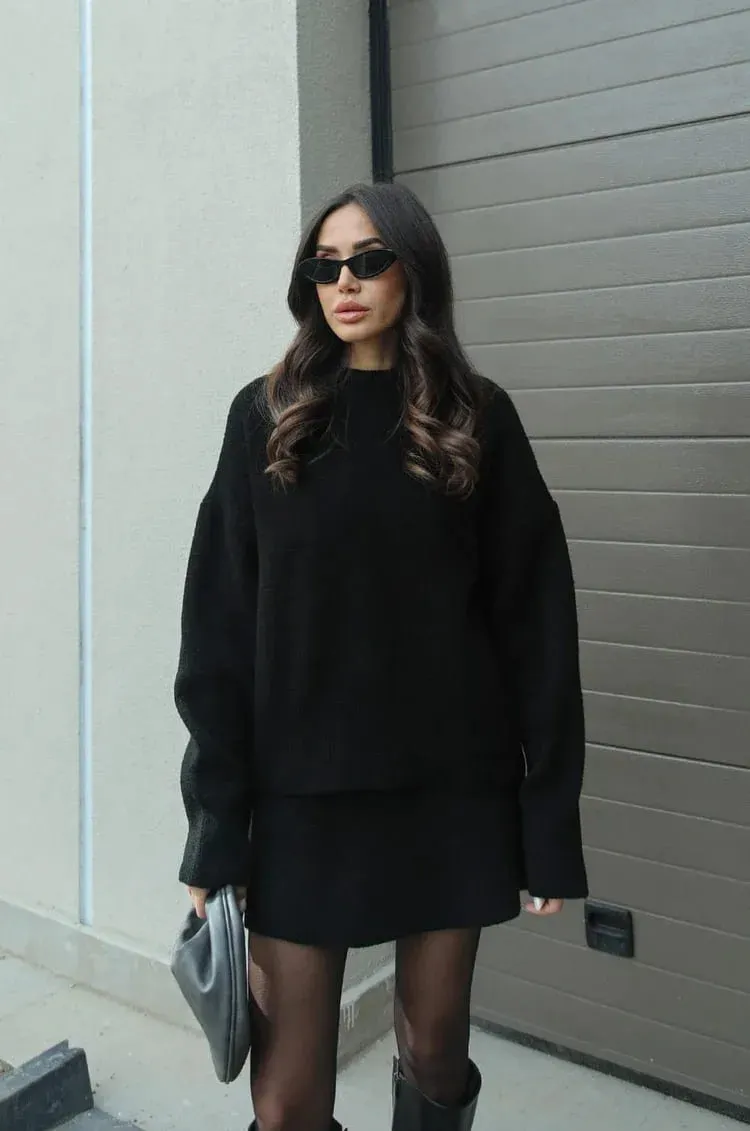 Helena | Knitted Skirt Suit (Top   Skirt)