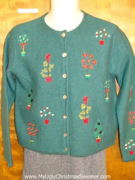 Horrible Green Ugly Christmas Sweater Cardigan