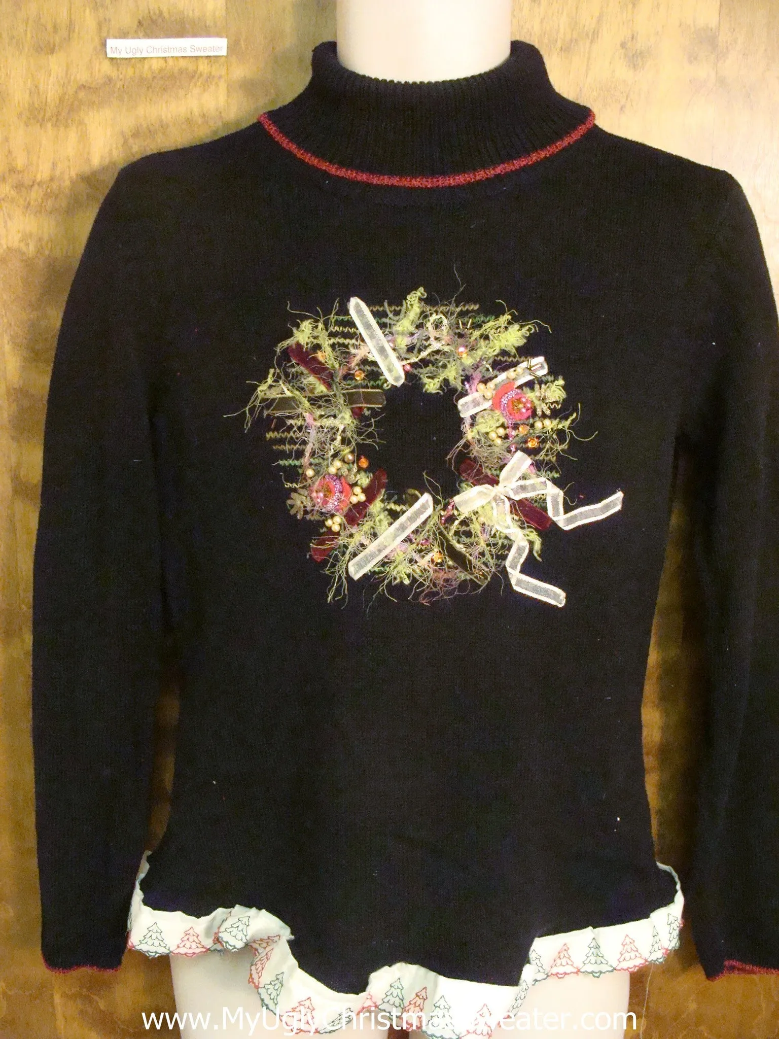 Horrible Wreath Tacky Xmas Party Sweater