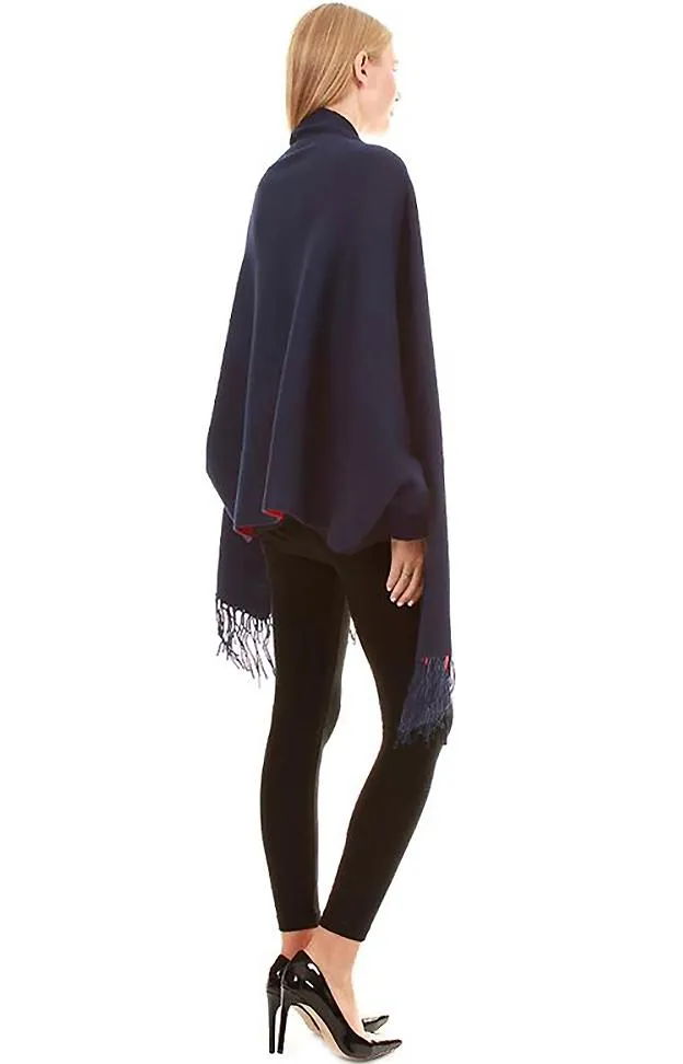 JC16169B Kira Solid Sleeve Cape Shawl