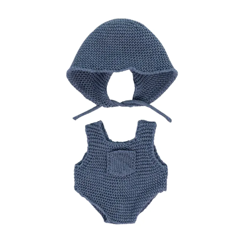 Knitted Doll Romper & Hood - 8.25"