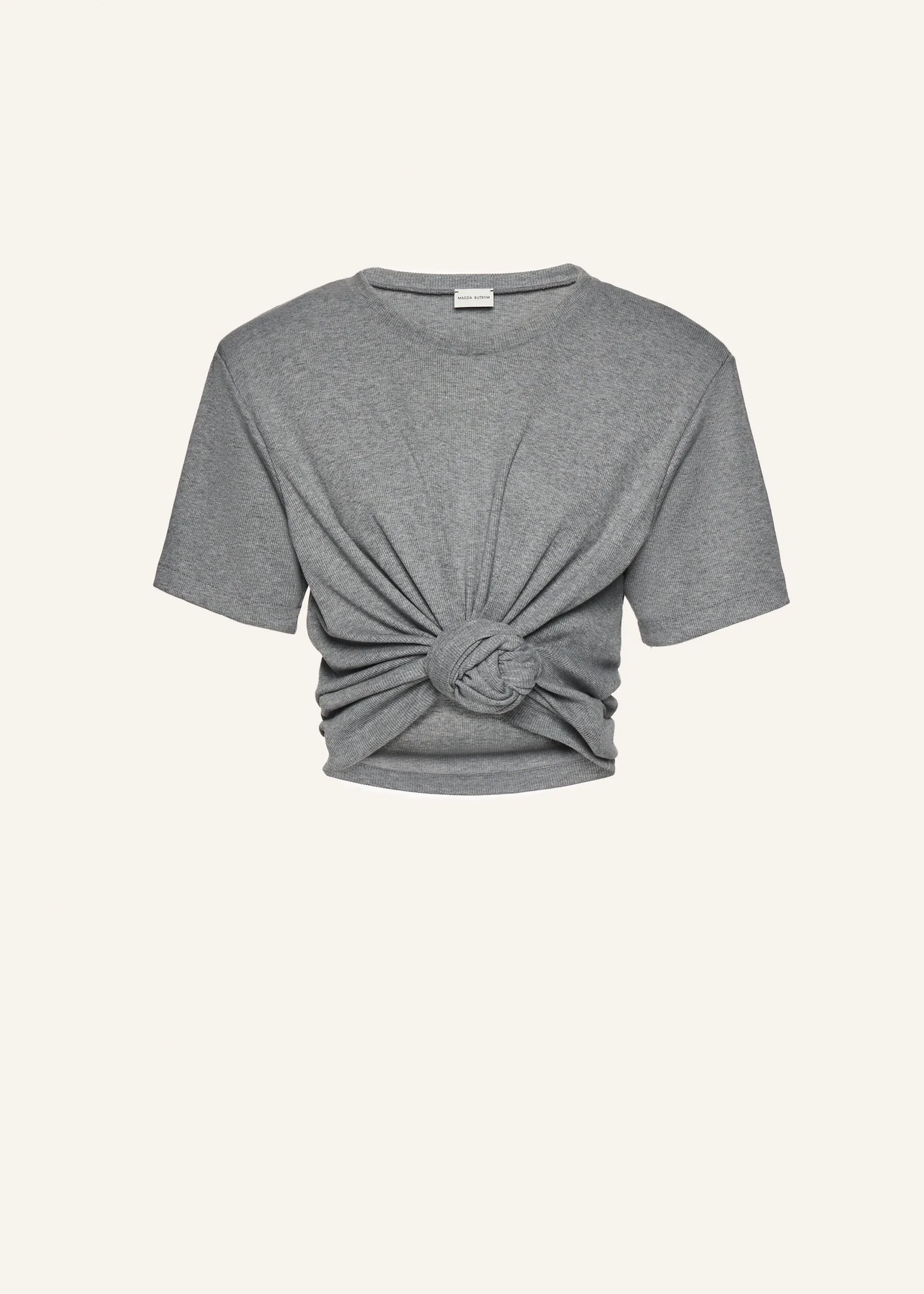 Knotted t-shirt in grey