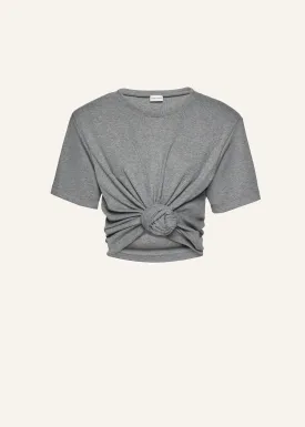 Knotted t-shirt in grey