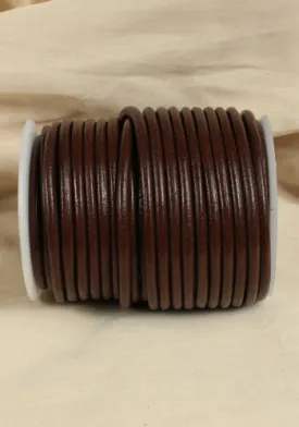 Leather Cord Creativa (6mm), 2,5 m Brown