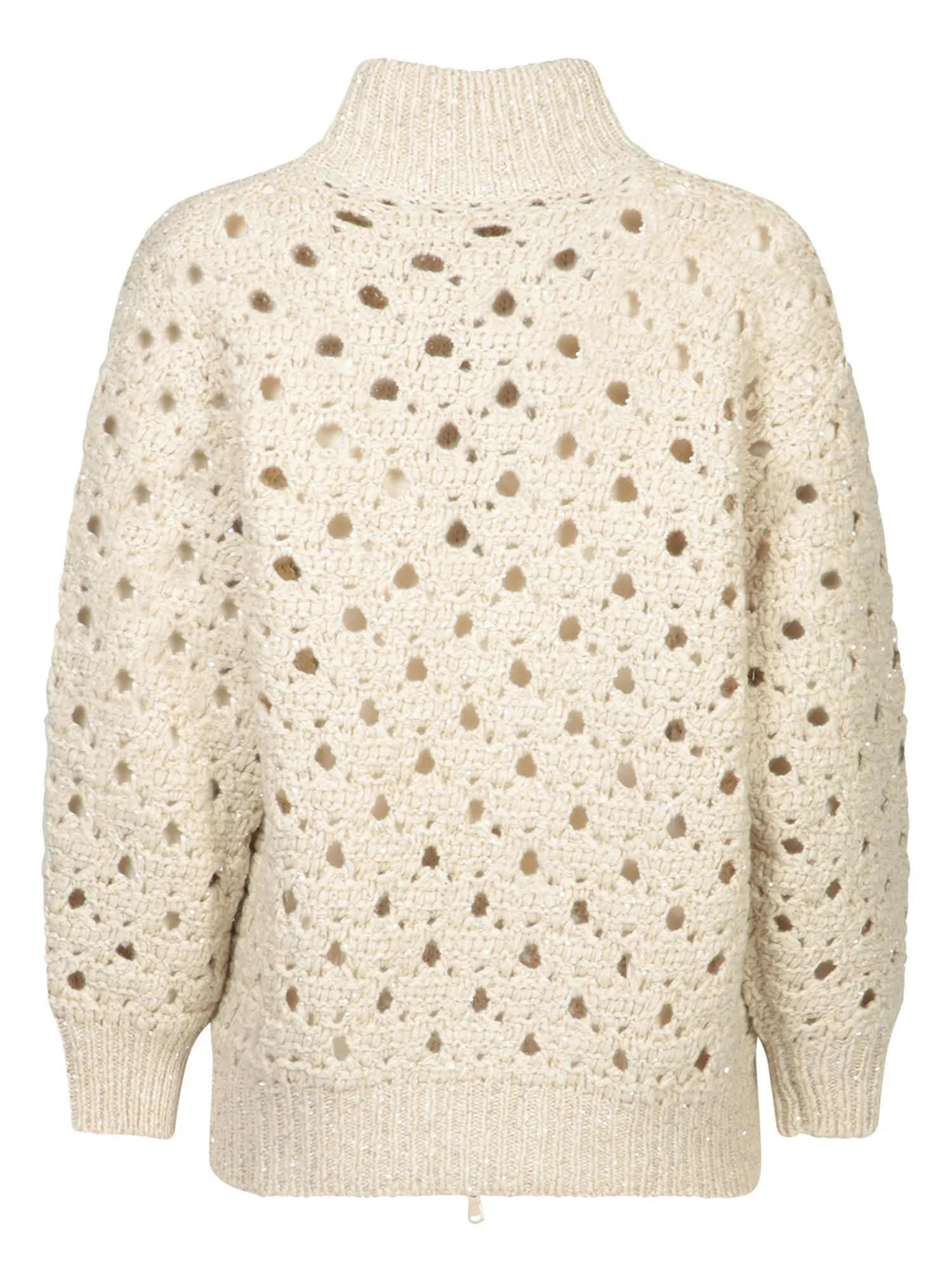 Light Beige Zip Cardigan
