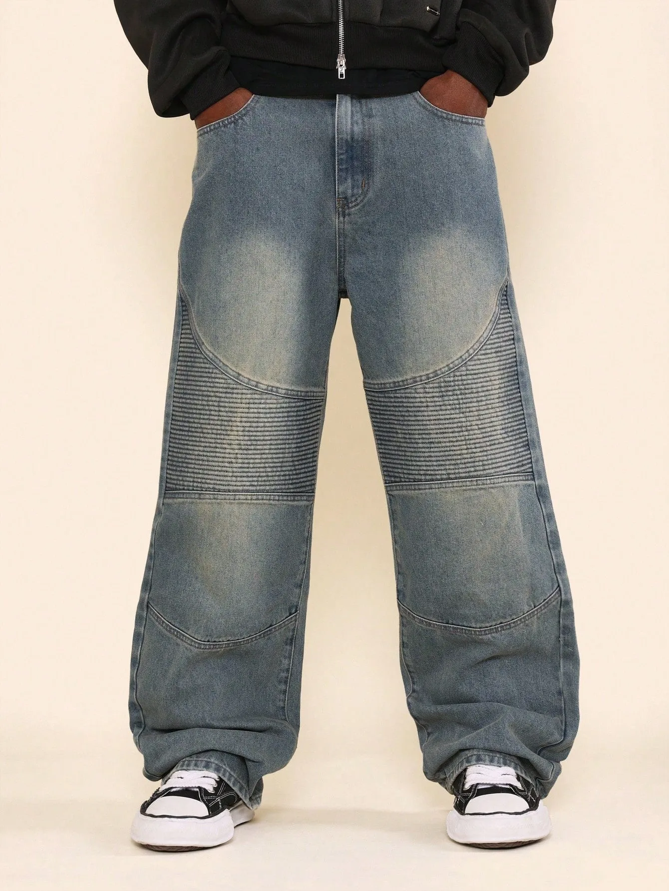 Loose Fit Biker Jean
