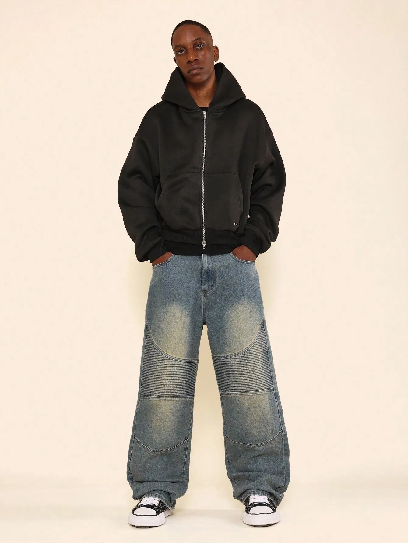 Loose Fit Biker Jean