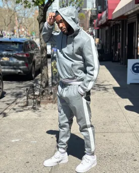 MEN LEATHER SUIT- GREY (50 CENT EDITION)