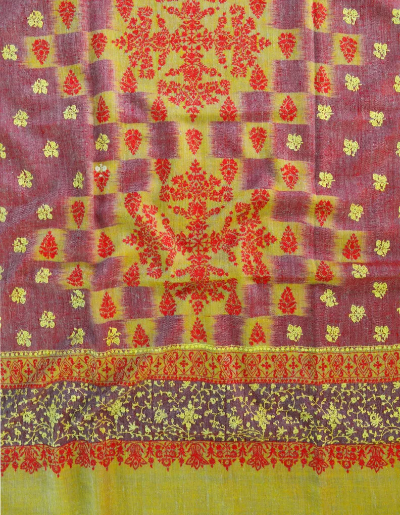 Multicoloured Pashmina Shawl With Sozni 6245