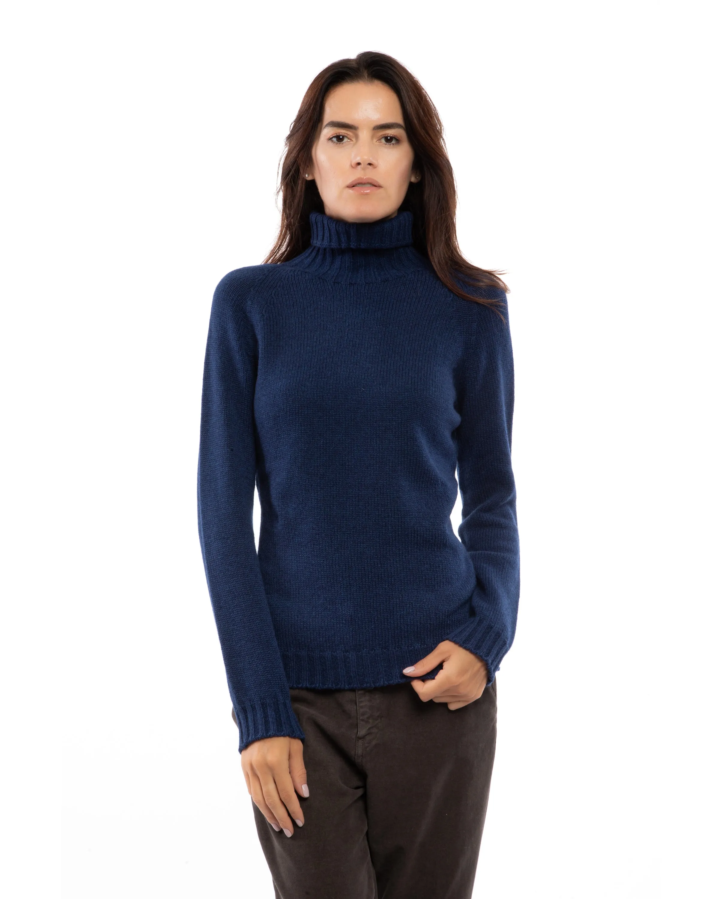 NEW FALL 24 - Women's Cashmere Raglan Sleeve Turtleneck Sweater Milk White