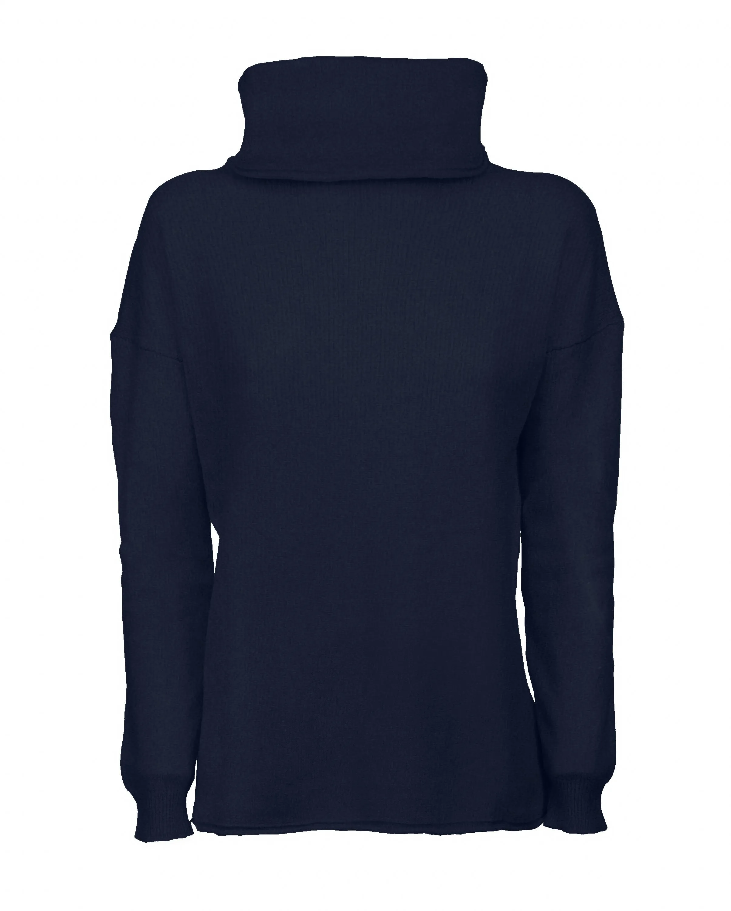 NEW FALL 24 - Women's Oversized Cashmere Cowl Neck Sweater Night Blue