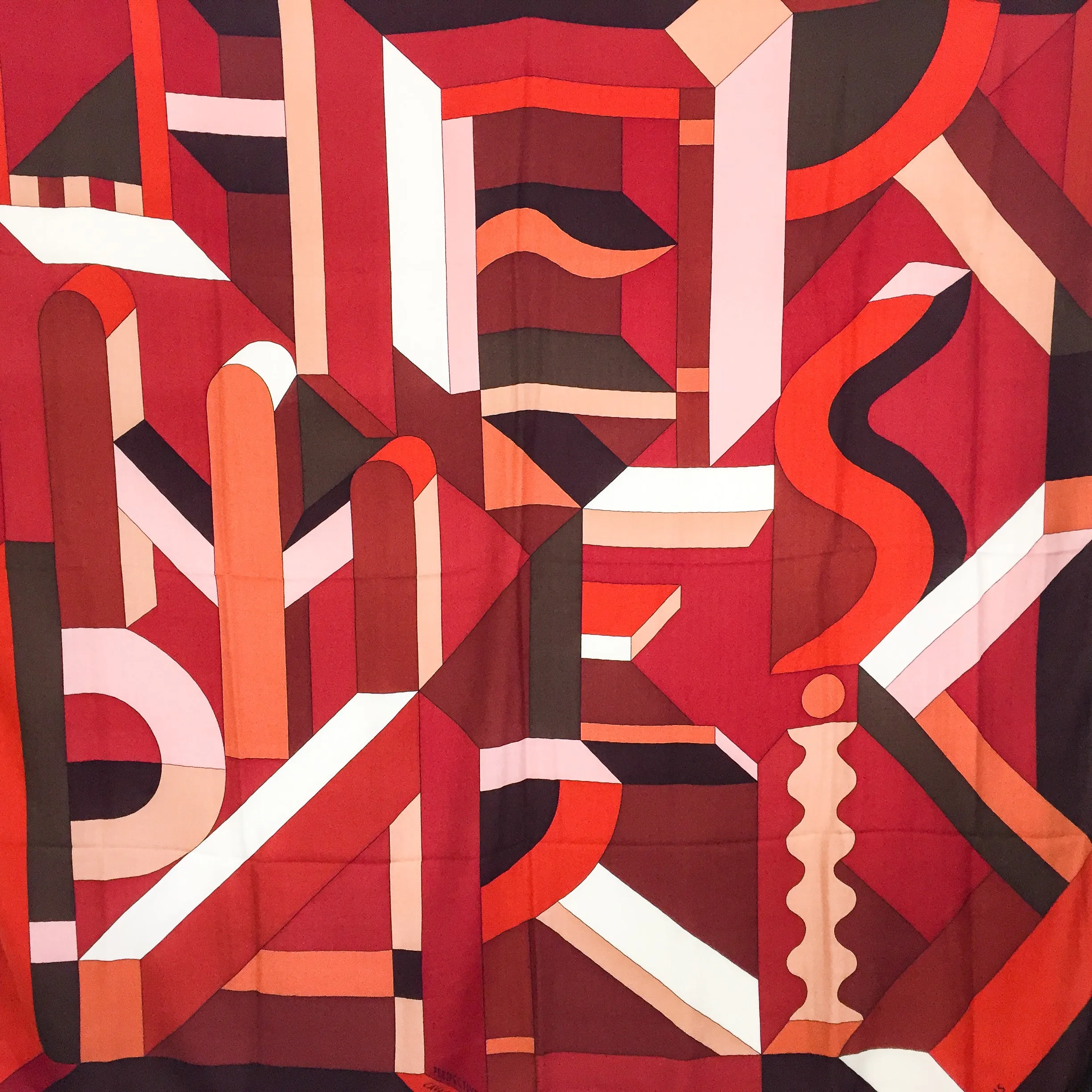 Perspective Cavaliere Hermes Cashmere Shawl w/Box